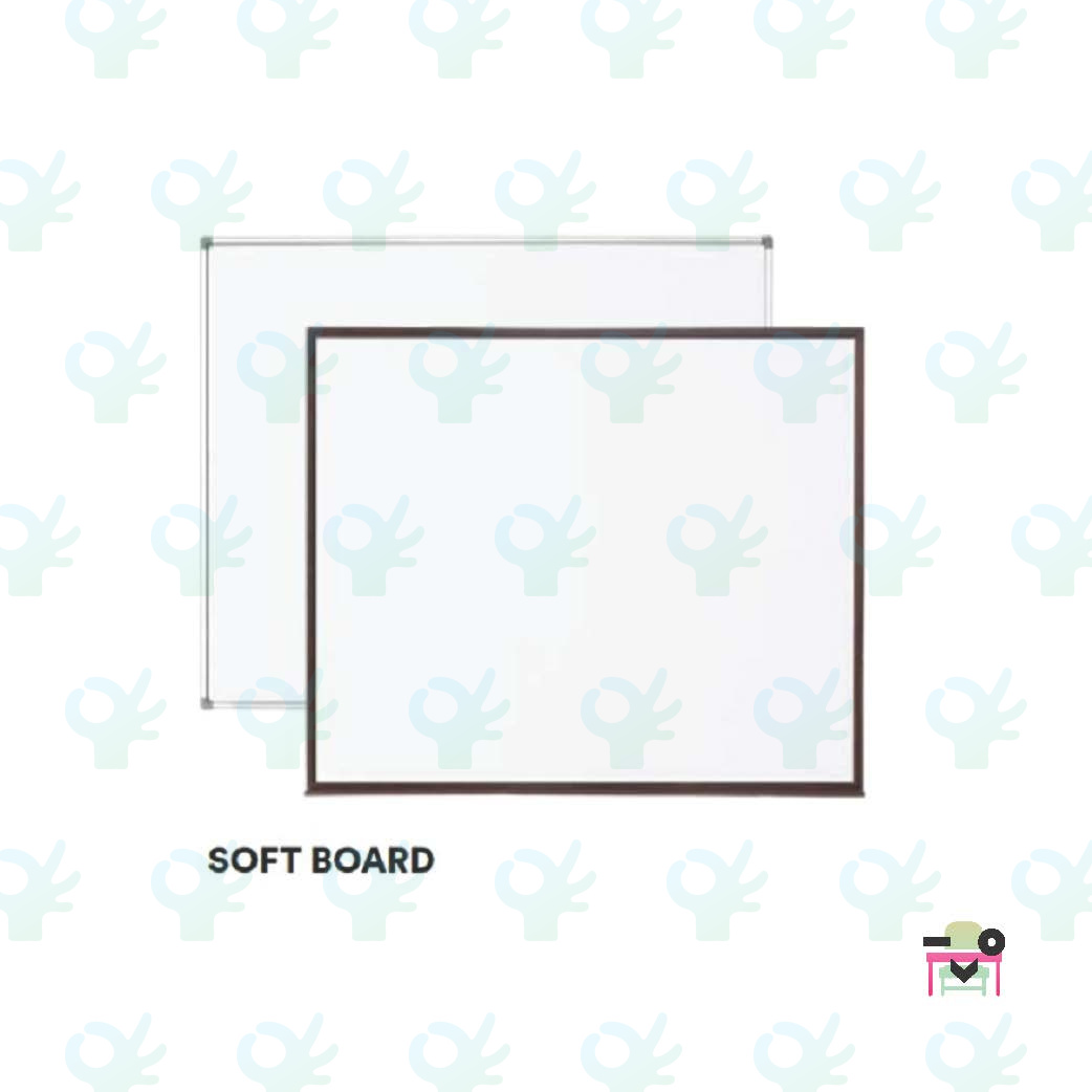 Ofiskita Aluminium Frame Notice Board Soft Board Surface (Brown